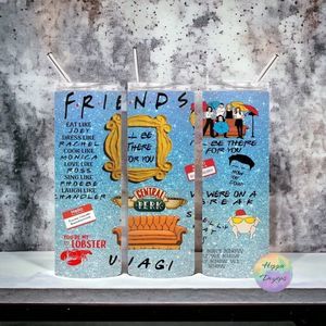 Sparkly Friends 20oz Tumbler With Lid & Straw